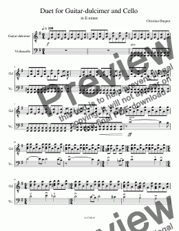 page one of Duet for Guitar Dulcimer and Cello No.1