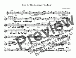 page one of Solo for Glockenspiel "Ludwig"