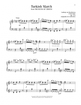 page one of Turkish March (Piano Solo)