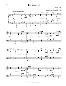 page one of Jerusalem (Piano Solo)