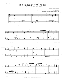 page one of The Heavens Are Telling (Piano Solo)