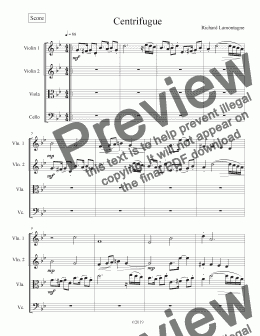 page one of Centrifugue - score - parts