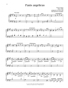 page one of Panis Angelicus (O Lord Most Holy) (Piano Solo)