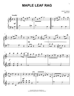 page one of Maple Leaf Rag (Easy Piano)