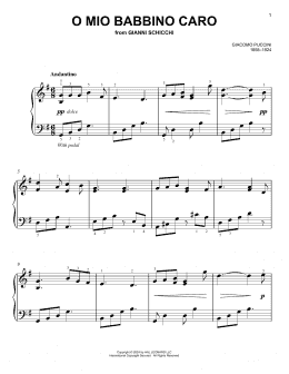 page one of O Mio Babbino Caro (Easy Piano)