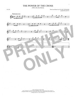 page one of The Power Of The Cross (Oh To See The Dawn) (Flute Solo)