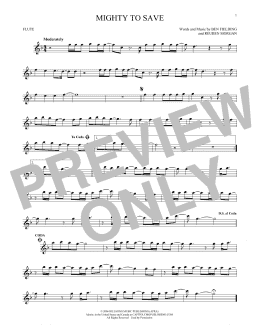 page one of Mighty To Save (Flute Solo)