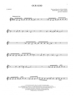 page one of Our God (Clarinet Solo)