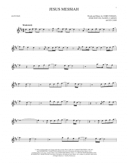 page one of Jesus Messiah (Alto Sax Solo)