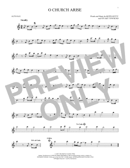 page one of O Church Arise (Alto Sax Solo)