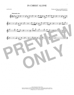 page one of In Christ Alone (Alto Sax Solo)