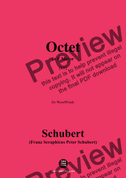 page one of Schubert-Octet in F Major,D.72,for WoodWinds