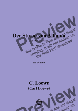 page one of C. Loewe-Der Sturm von Alhama,in b flat minor