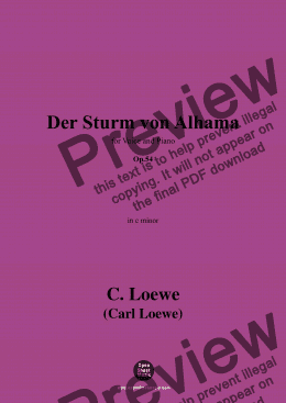 page one of C. Loewe-Der Sturm von Alhama,in c minor