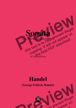 page one of Handel-Sonata,for Viola and Piano