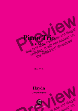 page one of J. Haydn-Piano Trio,for Violin,Cello and Piano