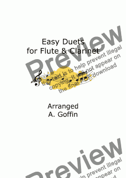 page one of Easy Flute and Clarinet Duets