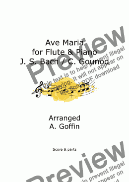 page one of Ave Maria Flute & Piano