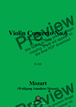 page one of W. A. Mozart-Violin Concerto No.6