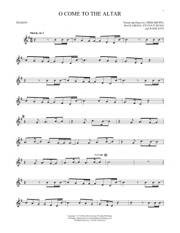 page one of O Come To The Altar (Trumpet Solo)