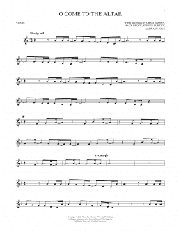 page one of O Come To The Altar (Violin Solo)