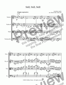 page one of Still, Still, Still qtet - Full Score