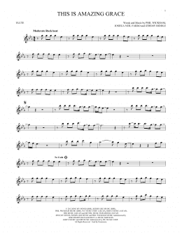 page one of This Is Amazing Grace (Flute Solo)