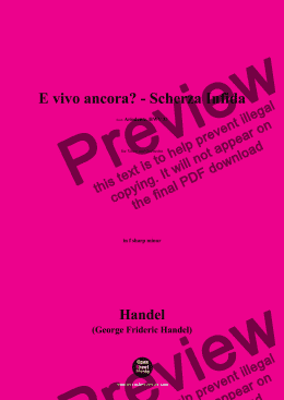 page one of Handel-E vivo ancora?-Scherza Infida,in f sharp minor