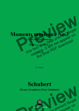 page one of Schubert-Moments musicaux No.3