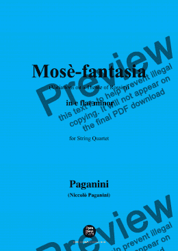 page one of Paganini-Variations on a Theme of Rossini(Mose-fantasia),MS 23,in e flat minor