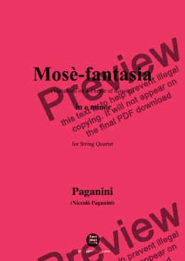 page one of Paganini-Variations on a Theme of Rossini(Mose-fantasia),MS 23,in e minor