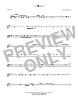 page one of Forever (Alto Sax Solo)