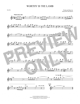 page one of Worthy Is The Lamb (Flute Solo)