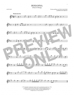 page one of Hosanna (Praise Is Rising) (Alto Sax Solo)