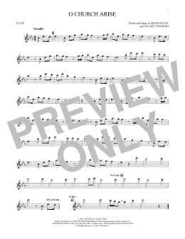 page one of O Church Arise (Flute Solo)