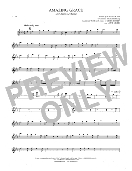 page one of Amazing Grace (My Chains Are Gone) (Flute Solo)