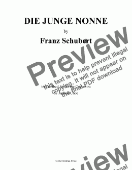 page one of Die junge Nonne, D.828