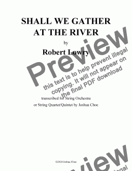 page one of Shall We Gather at the River