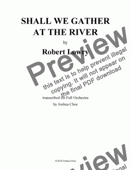 page one of Shall We Gather at the River