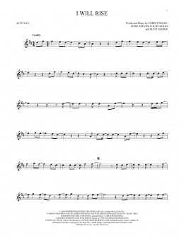 page one of I Will Rise (Alto Sax Solo)