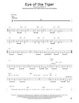 page one of Eye Of The Tiger (Easy Bass Tab)