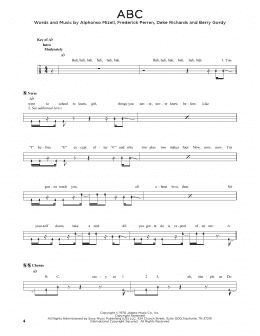 page one of ABC (Easy Bass Tab)