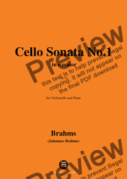 page one of Brahms-Cello Sonata No.1,in e minor,Op.38