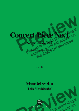 page one of F. Mendelssohn-Concert Piece No.1,for Clarinet,Bassoon and Piano