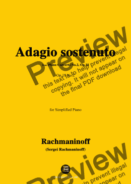 page one of Rachmaninoff-Adagio sostenuto,Op.18 No.2