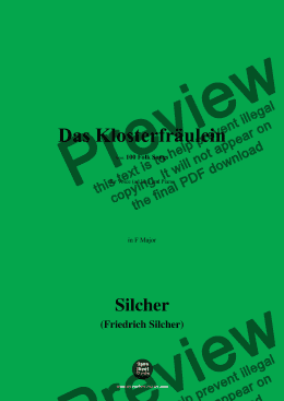 page one of Silcher-Das Klosterfr äulein,for Voice(ad lib.) and Piano