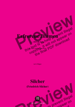 page one of Silcher-Erfrorene Blumen,for Voice(ad lib.) and Piano