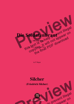 page one of Silcher-Die Soldatenbraut,for Voice(ad lib.) and Piano