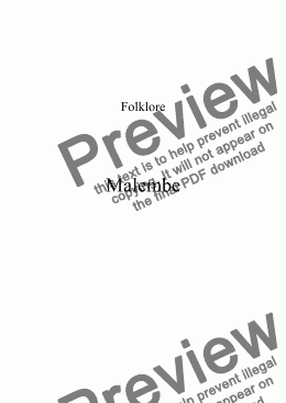 page one of Malembe