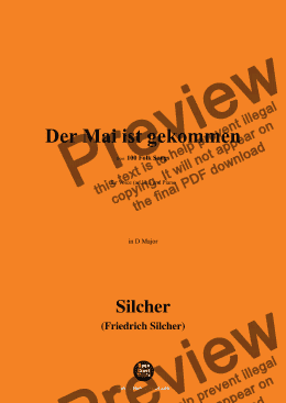 page one of Silcher-Der Mai ist gekommen,for Voice(ad lib.) and Piano